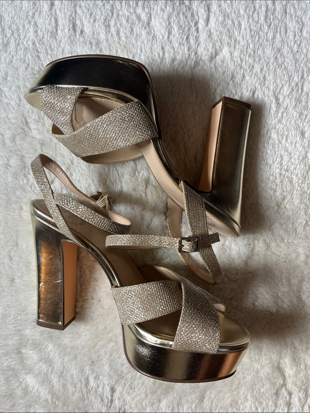 Gold Platform Heels